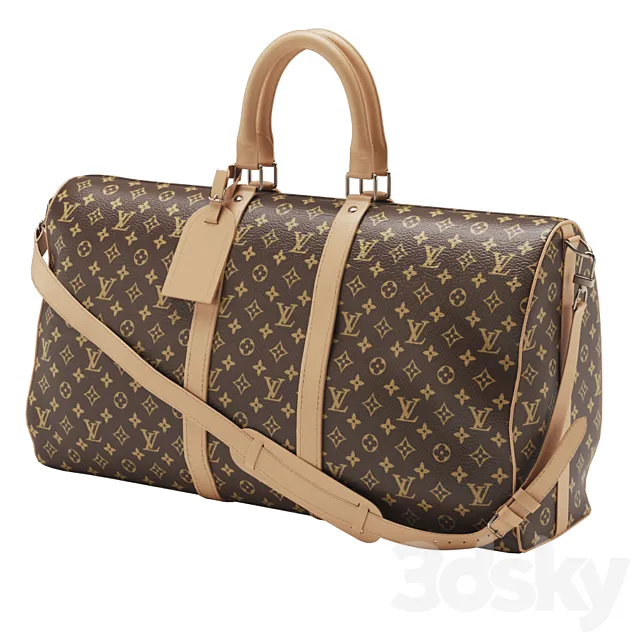 Louis Vuitton Monogram Keepall Bandouliere 55 3D Model