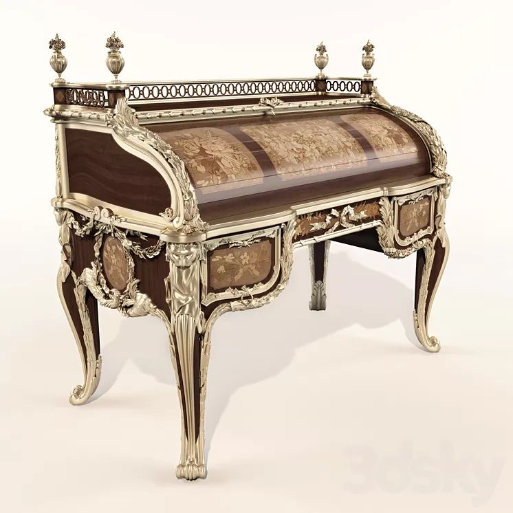 Louis XV Bureau 3D Model