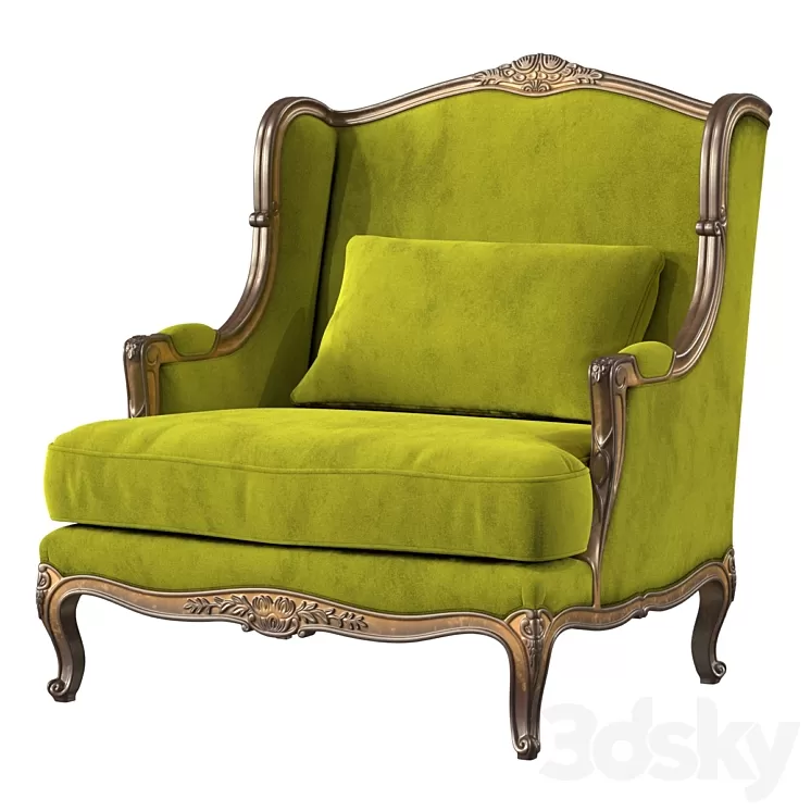 Louis XVI Classic Armchair 3D Model