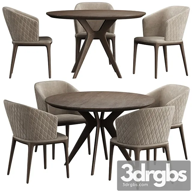 Louise Chair Clark Table 3D Model Free