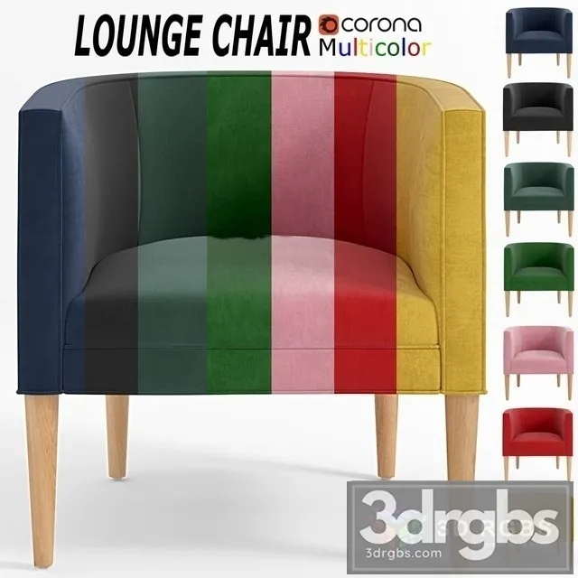 Lounge Chair Multicolor 3D Model Free