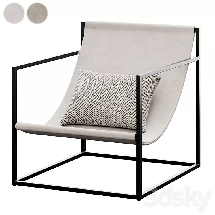 Lounge Sling Chair by FineRoomLiving 3D Model Free