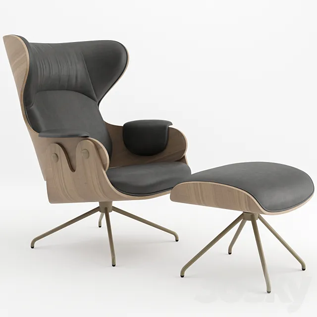 LOUNGER armchair by BD Barcelona 3D Model