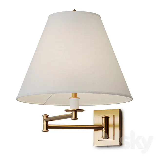 Louvre Home sconce Darren 3D Model