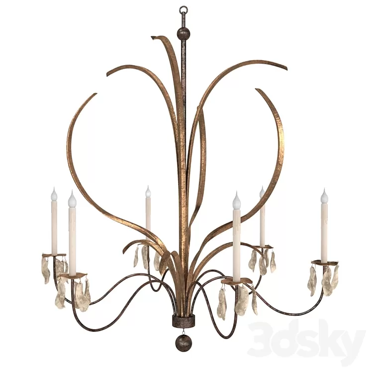 Low Country MARSH GRASS GRANDE CHANDELIER 3D Model Free