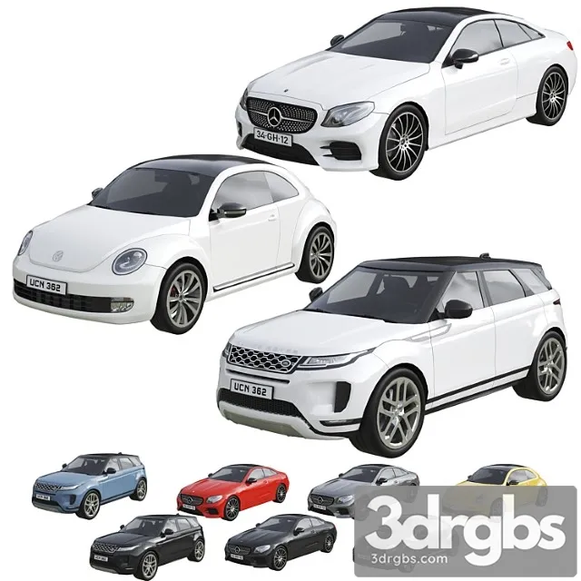 Low poly cars set 3D Model Free
