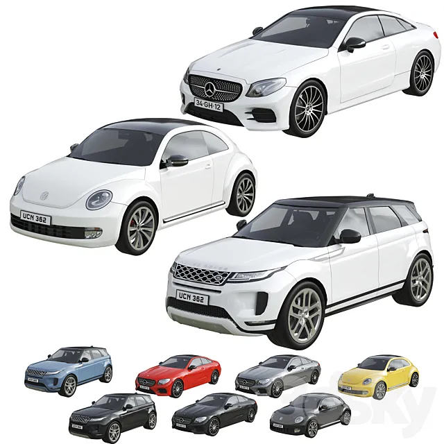 Low Poly Cars Set Free Download