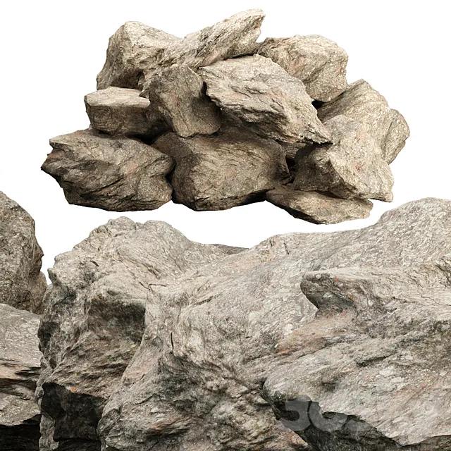 Low Poly Rock Asset collection vol 218 3D Model