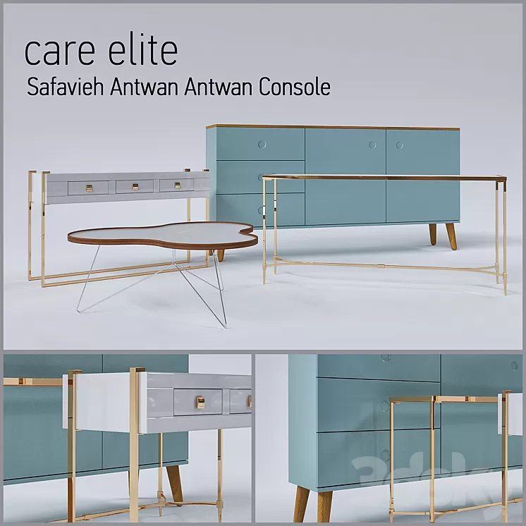 Low polygonal consoles 3D Model