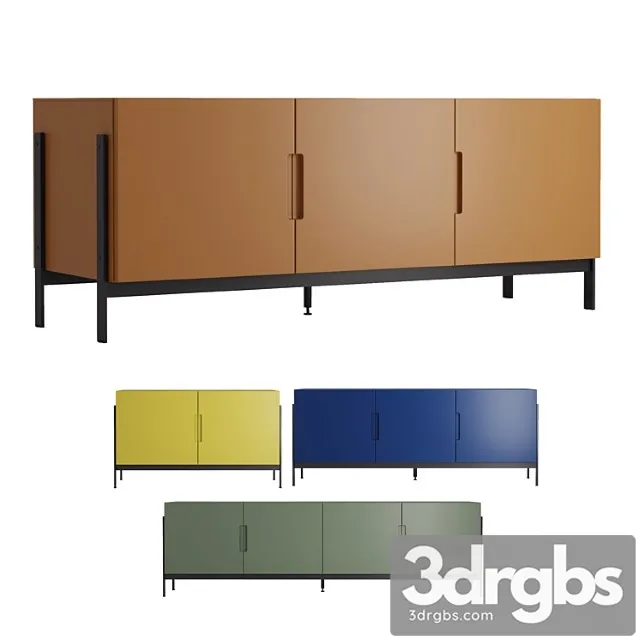 Low Rectangular Float Sideboard Novamobili 3D Model Free
