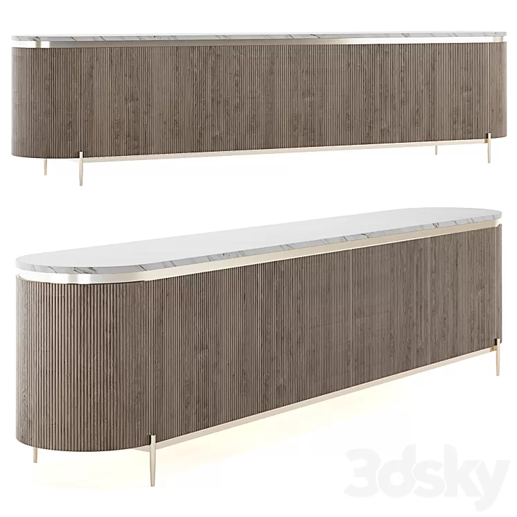 Low sideboard vintage style 3D Model
