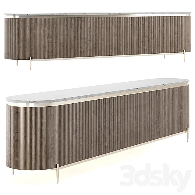 Low sideboard vintage style 3DModel