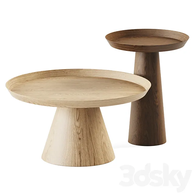 Luana Coffee Table Oak Bloomingville 3DModel