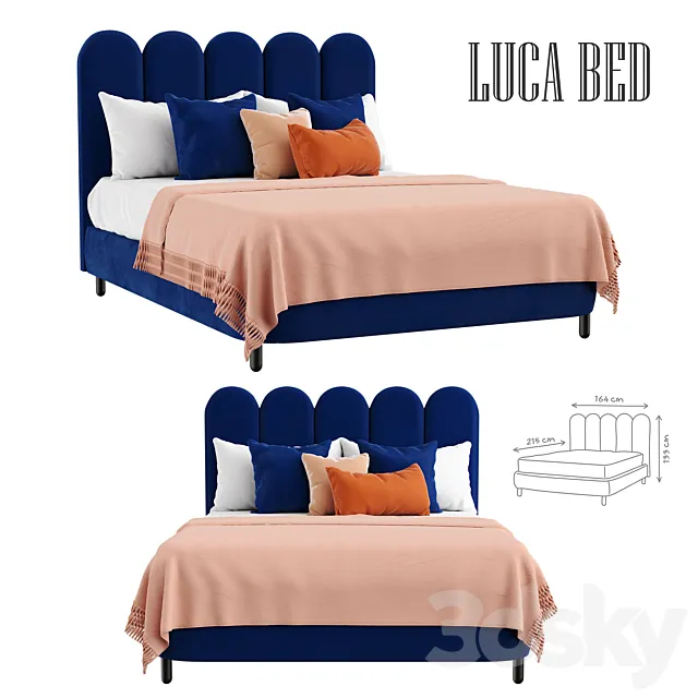 LUCA bed from Love You Home 3D Model