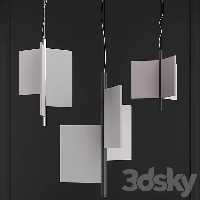 LUCEPLAN TRYPTA Direct-indirect light pendant lamp 3DModel