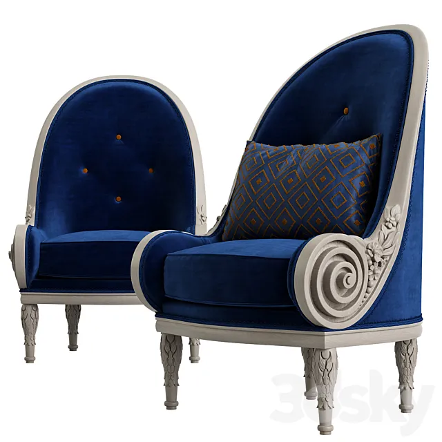 Luciano Zonta Nautile Armchair 3D Model