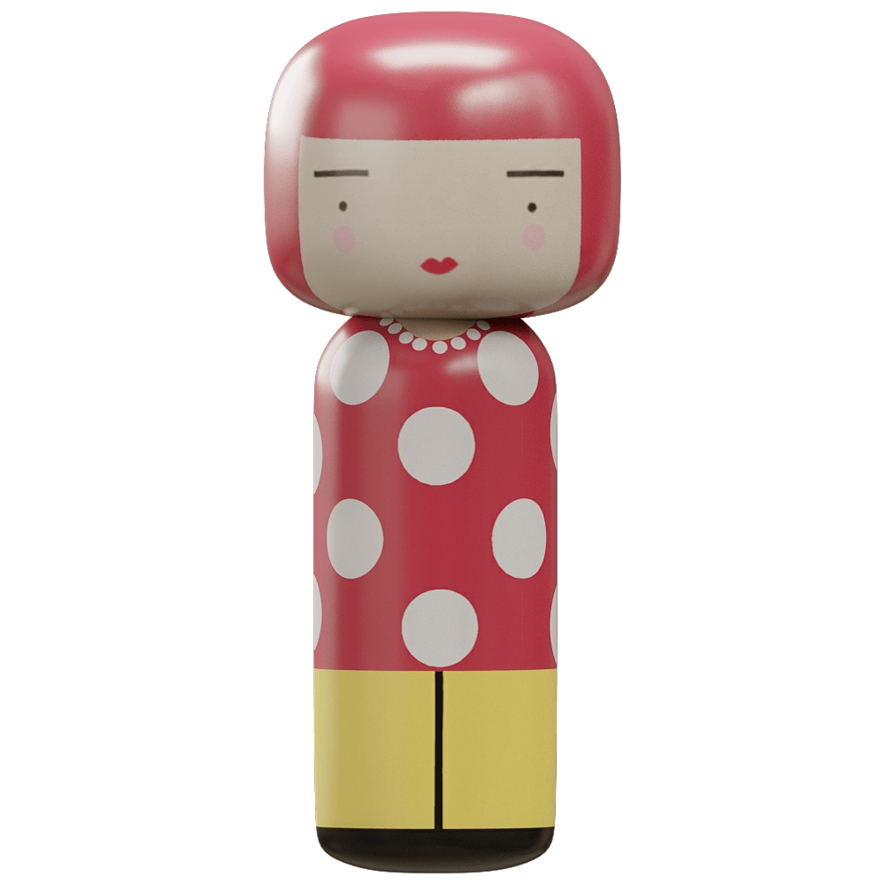 Lucie Kaas - Wooden doll Kokoeshi 3D Model