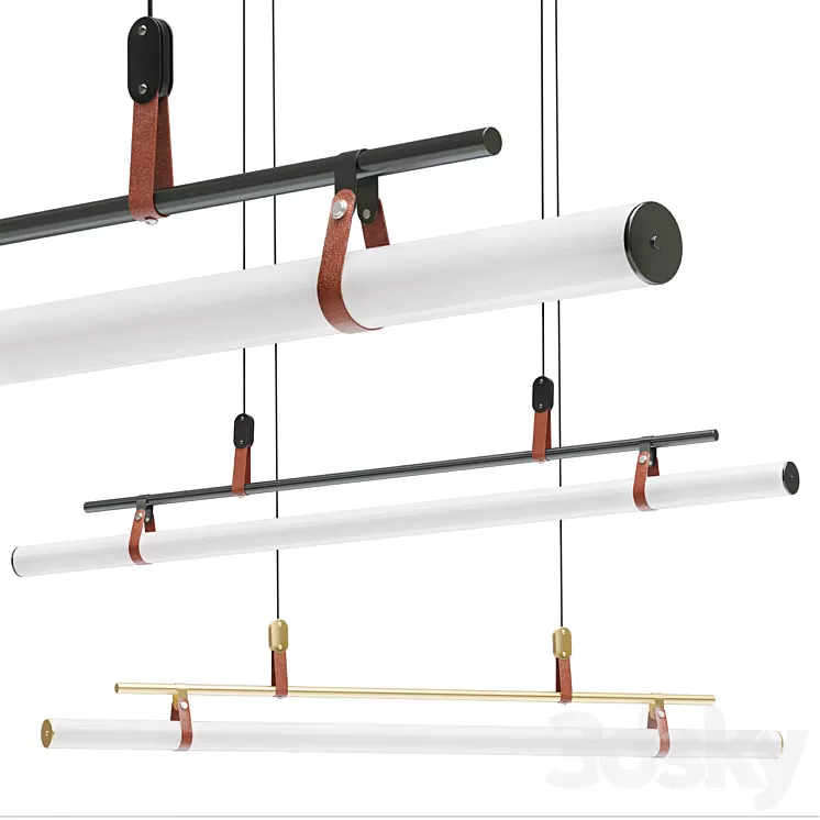 Lucien Tube Chandelier Decorlyn 3D Model