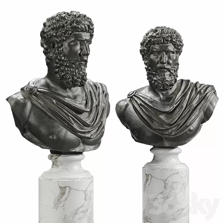 Lucius Verus Bust Black 3D Model