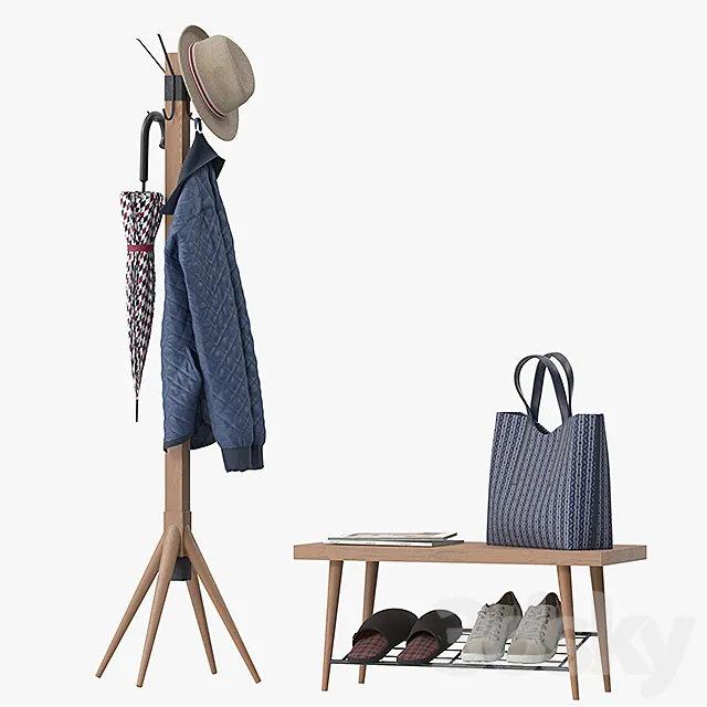 Lucy Coat Rack 3D Model