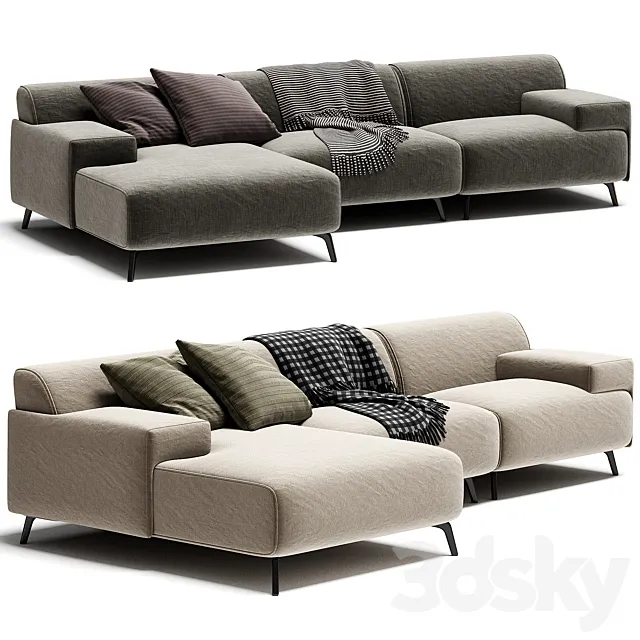 LUGANO Sofa By DOME DECO 3D Model