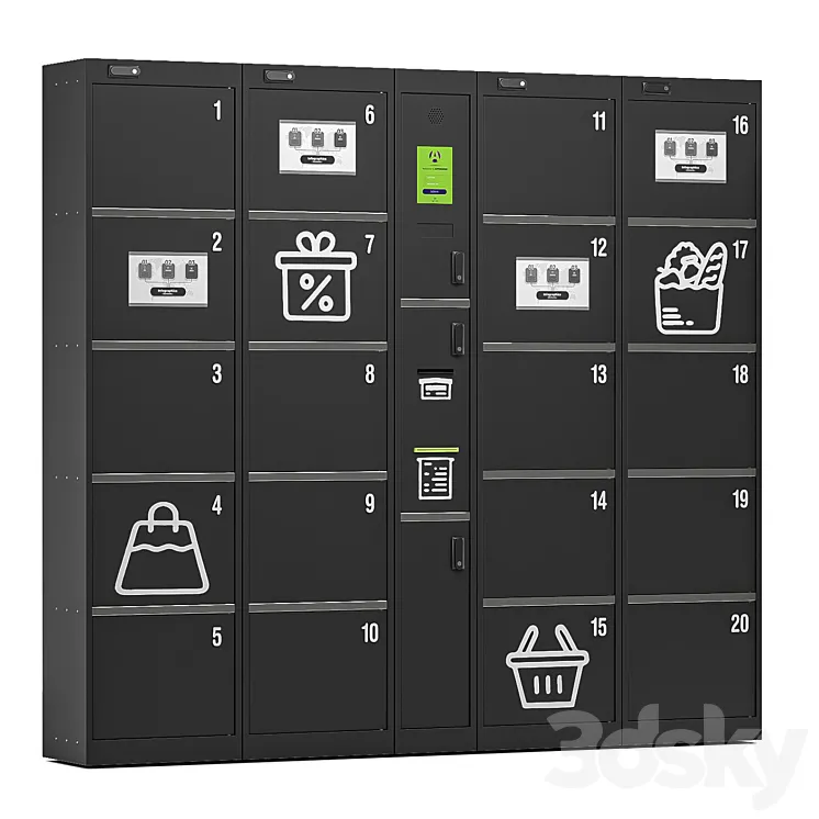 Luggage storage 3D Model Free