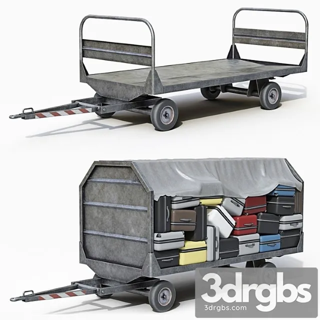 Luggage trolley 3D Model Free