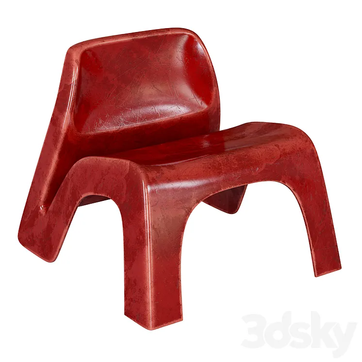 Luigi Colani - Fiberglass lounge chair 3D Model Free