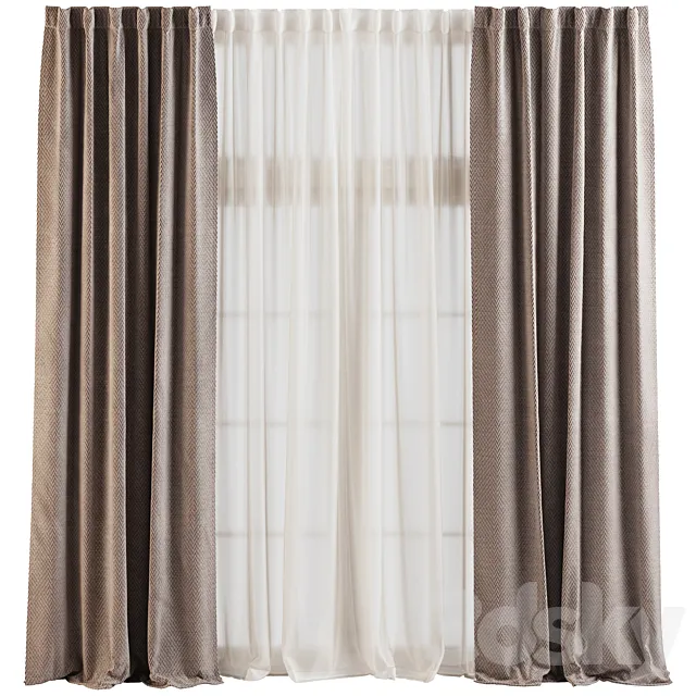Luiz Curtain with Tulle Free Download
