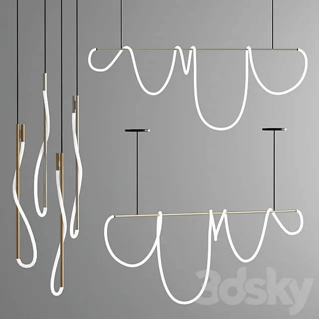 Luke pendant light collection 3D Model