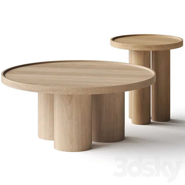 Lulu and Georgia Delta Round Coffee Tables 3D Model