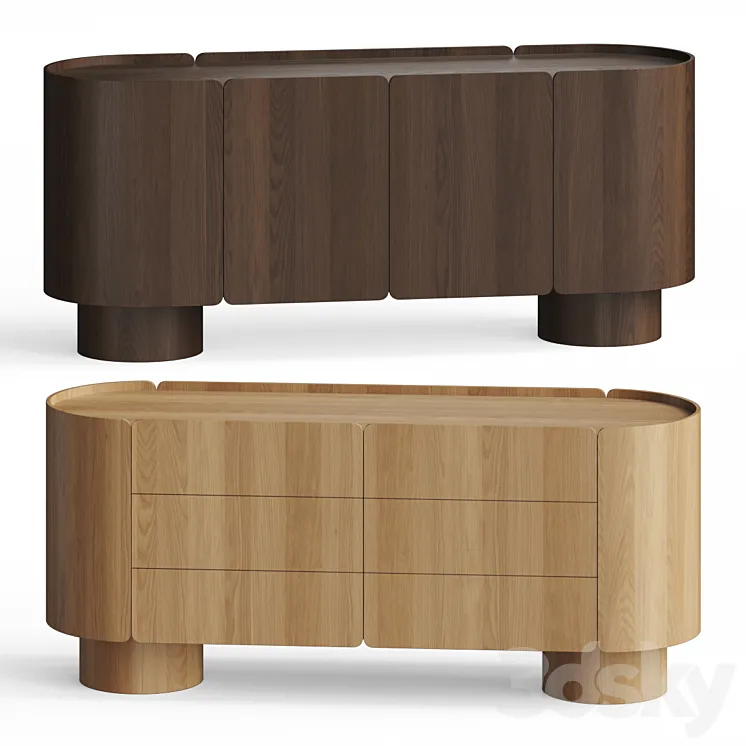 Lulu and Georgia Raphael Dresser Sideboard Table 3D Model Free