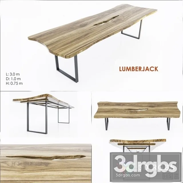 Lumberjack Table 3D Model Free