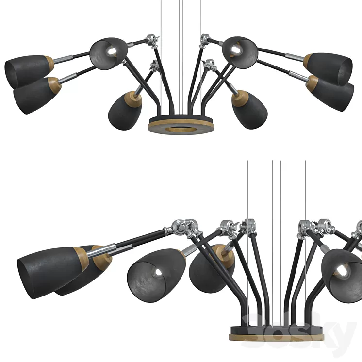 Lumen Lux Ceiling Chandelier 3D Model Free