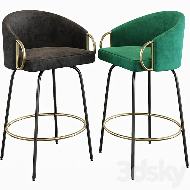 LUMISOURCE Claire Counter Stool 3D Model