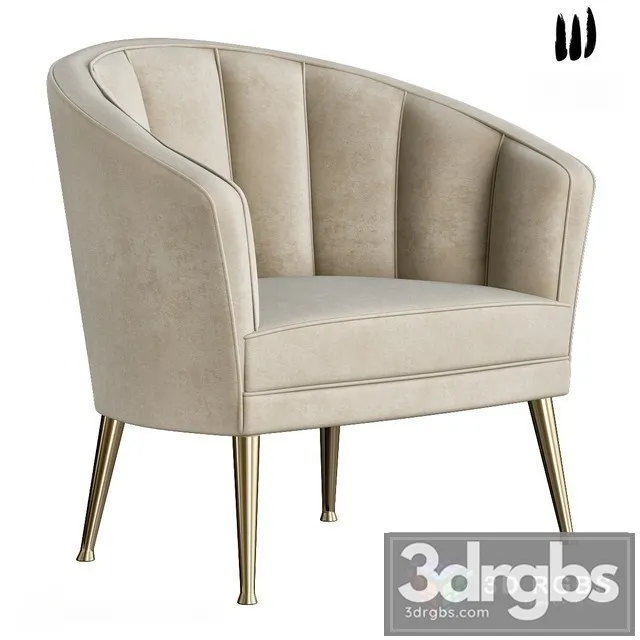 Lumisource Tania Accent Armchair 3D Model Free