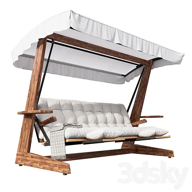 Luna 2600 Luxury Garden Swing Chair 3D Model