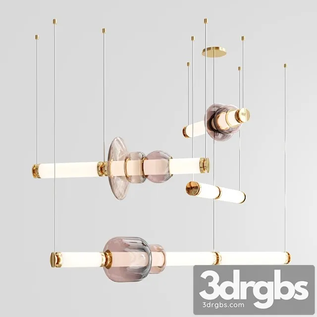 Luna Chandelier 3 Tier 2 3D Model Free