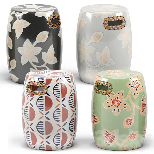 Luna. Josephine Batik Ceramic Stool Free Download
