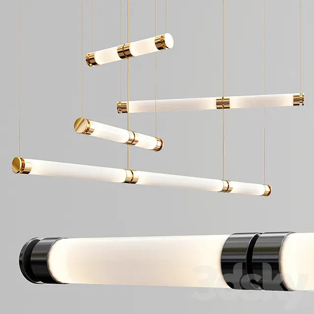 LUNA Lighting System Chandelier 3D Model
