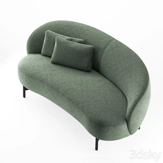 Lunam sofa by Kartell 3D Model