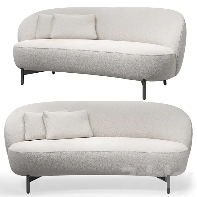 Lunam sofa by Kartell 3D Model