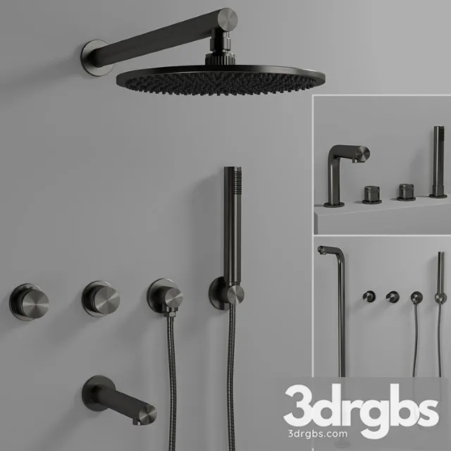 Lusso Stone Shower Set 3D Model Free