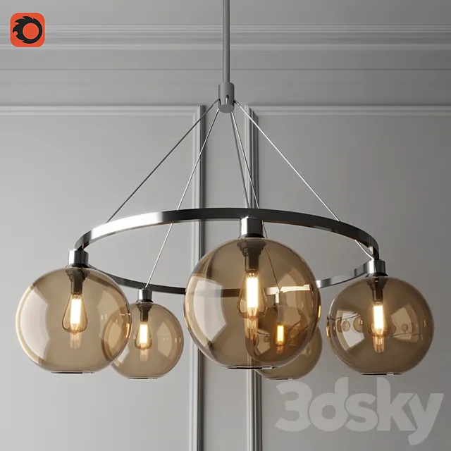Luster Sola 36 Solitaire Chandelier 3D Model