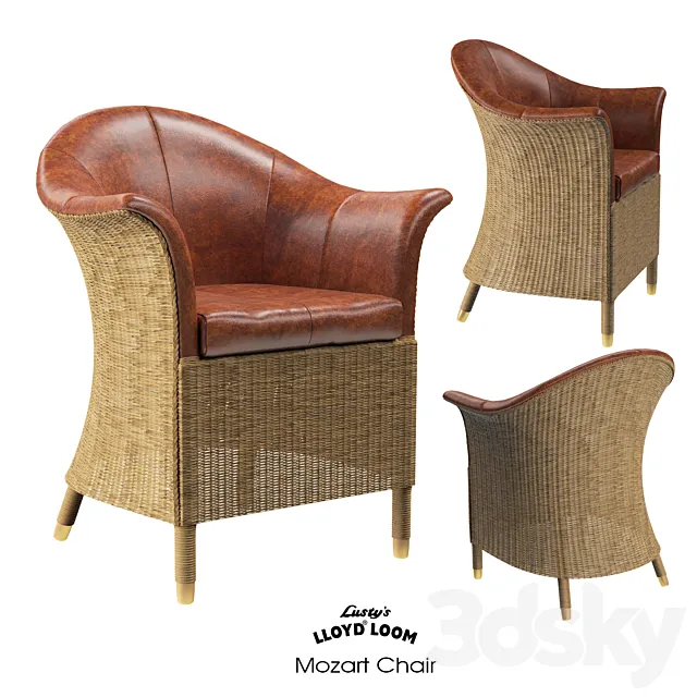Lusty's lloyd loom Mozart Chair 3D Model