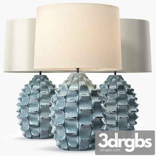LuxDeco Bayern Table Lamp Turquoise Base 3D Model Free