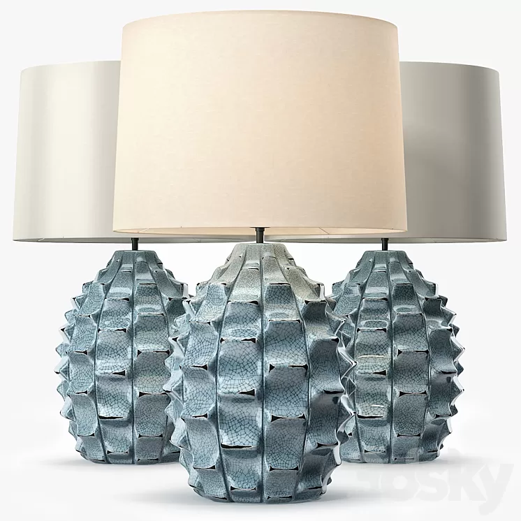 LuxDeco Bayern Table Lamp – Turquoise Base 3D Model