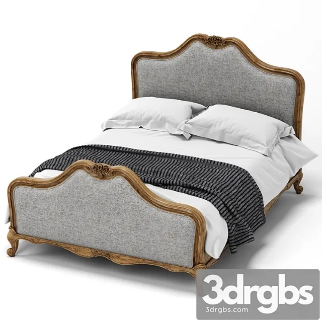 Luxdeco. chic king size bed 2 3D Model Free