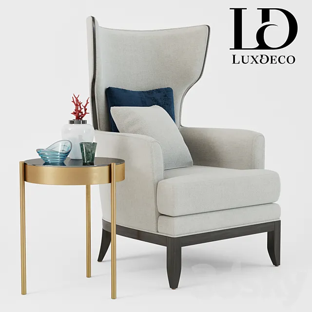 LuxDeco Selva Vendome Bergere Armchair 3DModel