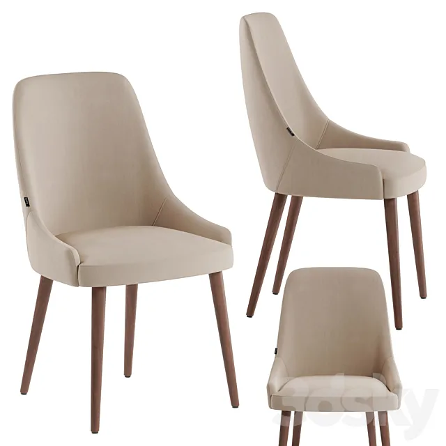 Luxdeco torre adima side chair 3D Model